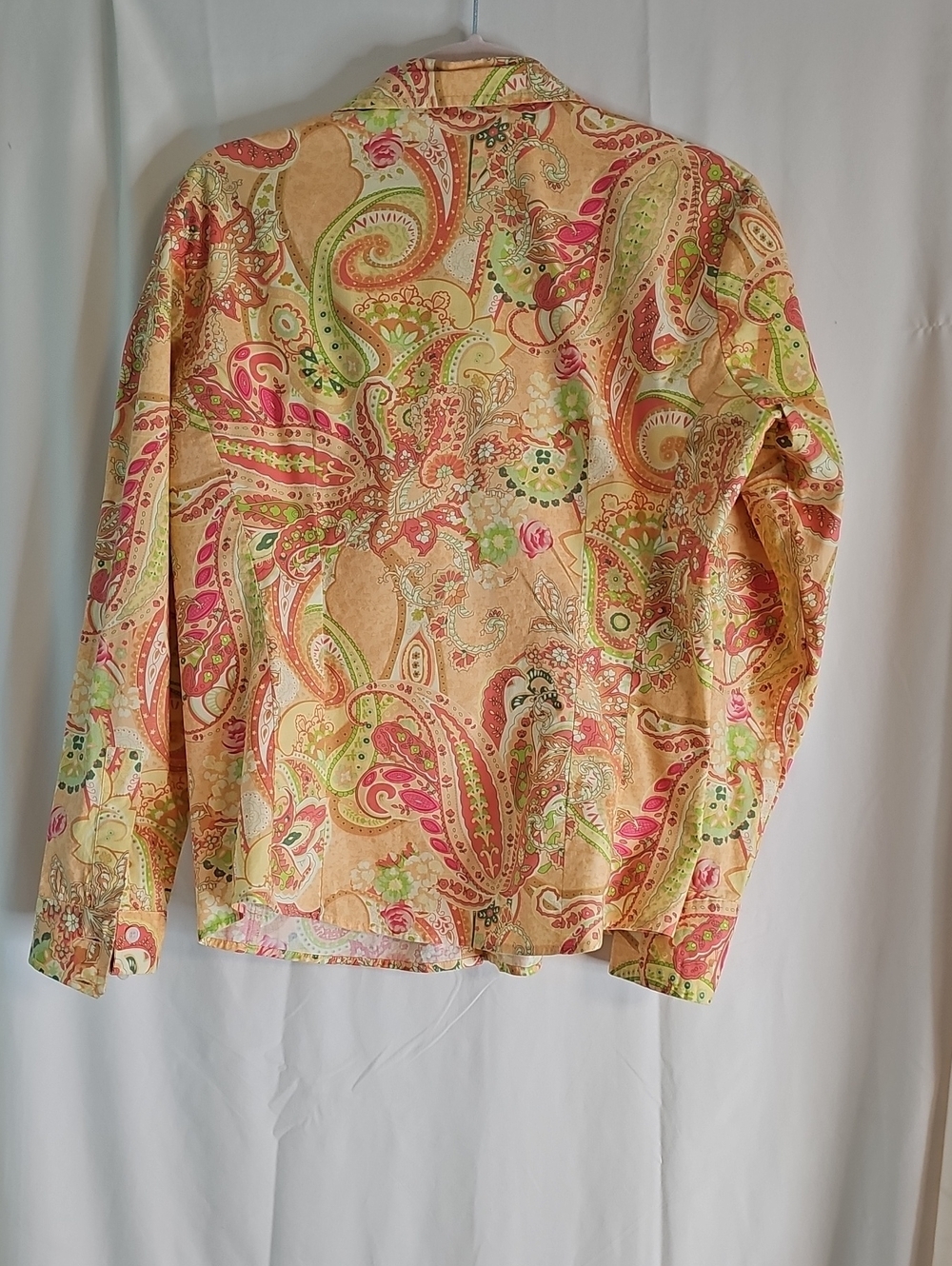 Bass Paisley Button-Down Shirt - Pink, Green, Tan - Picture 5 of 6